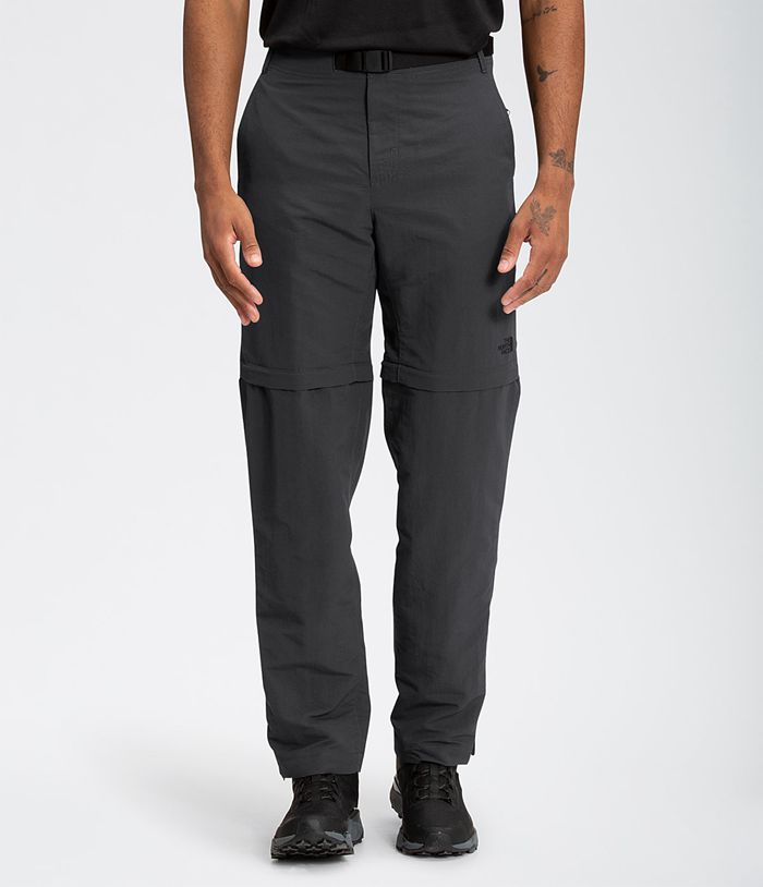 Pantalones The North Face Hombre Paramount Trail Convertible Gris Oscuro - Peru 58627IOQP